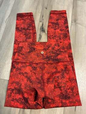 lululemon Align Pant 25" Lunar New Year Intricate Oasis Multi Size 0 Gold Logo